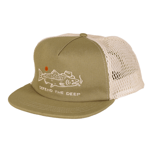 Defend the Deep Smoking Salmon Trucker | Tan