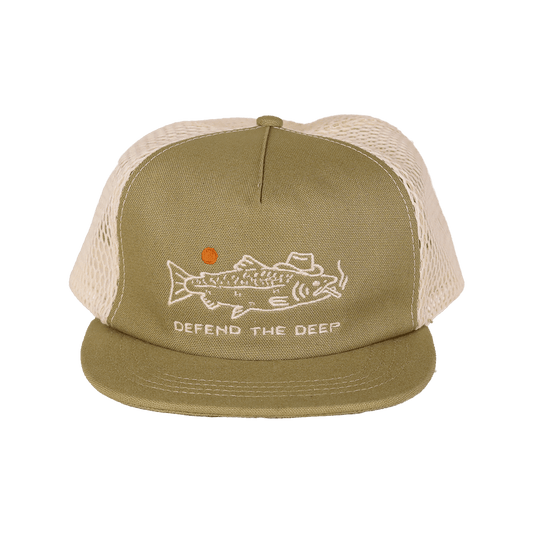 Defend the Deep Smoking Salmon Trucker | Tan