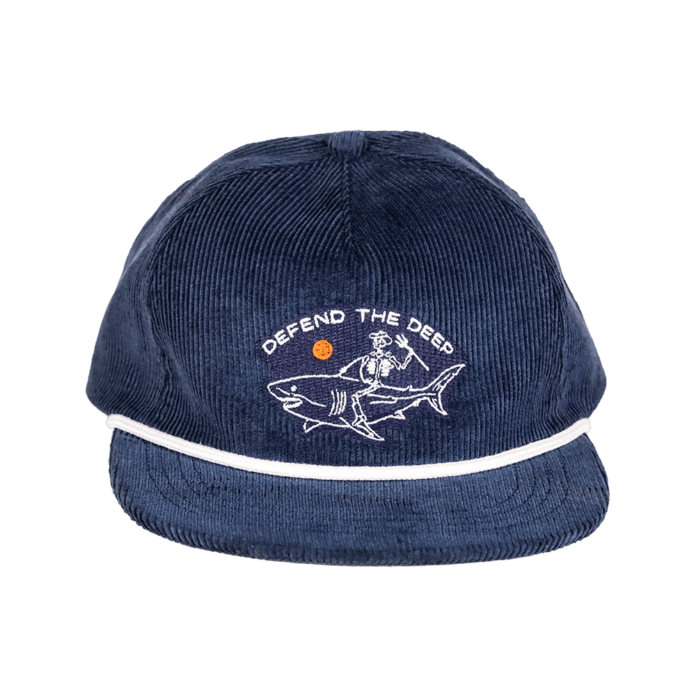 Defend the Deep Reaper Hemp Corduroy Strapback | Blue