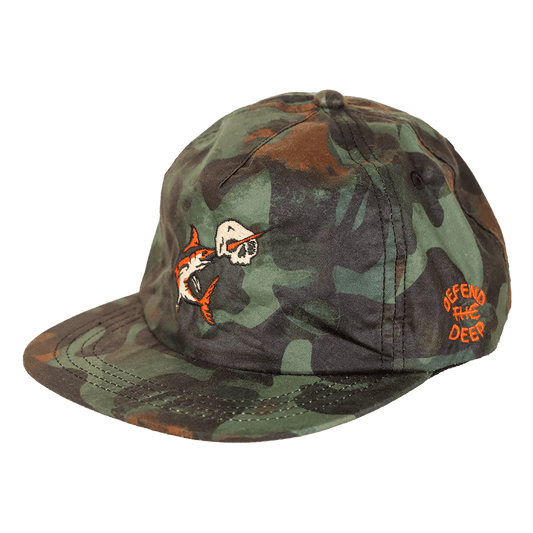 Defend the Deep Swordfish DryTek Waxed Canvas Strapback | Kelp Camo