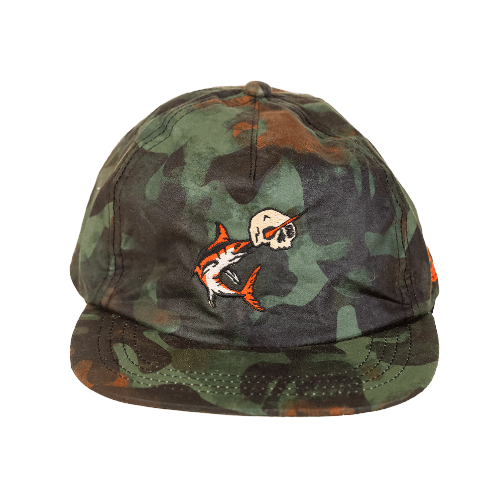 Defend the Deep Swordfish DryTek Waxed Canvas Strapback | Kelp Camo