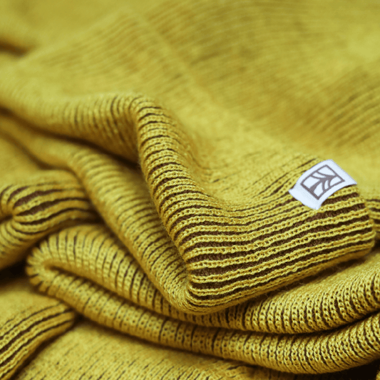 Rustek 100% Merino Wool Watch Cap | Yellow/Copper Stripe