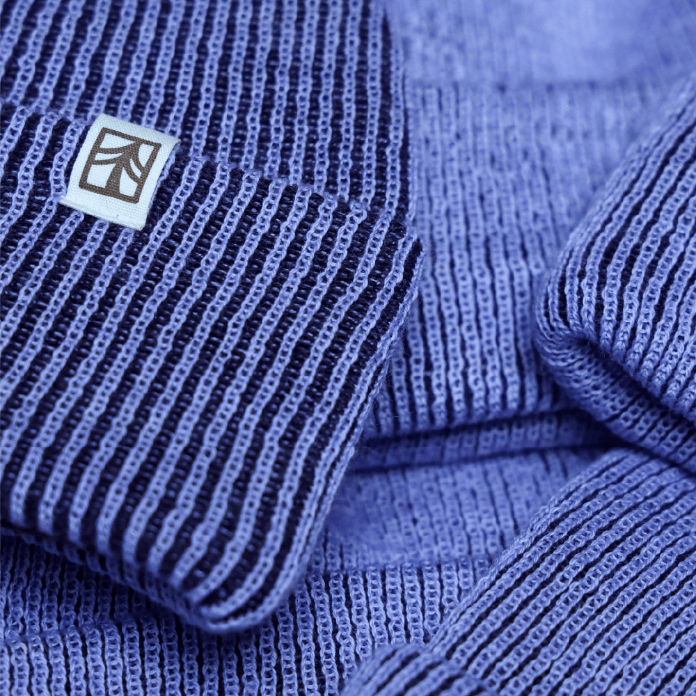 Rustek 100% Merino Wool Watch Cap | Lavender/Purple Stripe