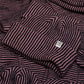 Rustek Recycled Cotton Stripe Beanie | Black/Dusty Pink