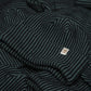 Rustek Recycled Cotton Stripe Beanie | Black/Juniper