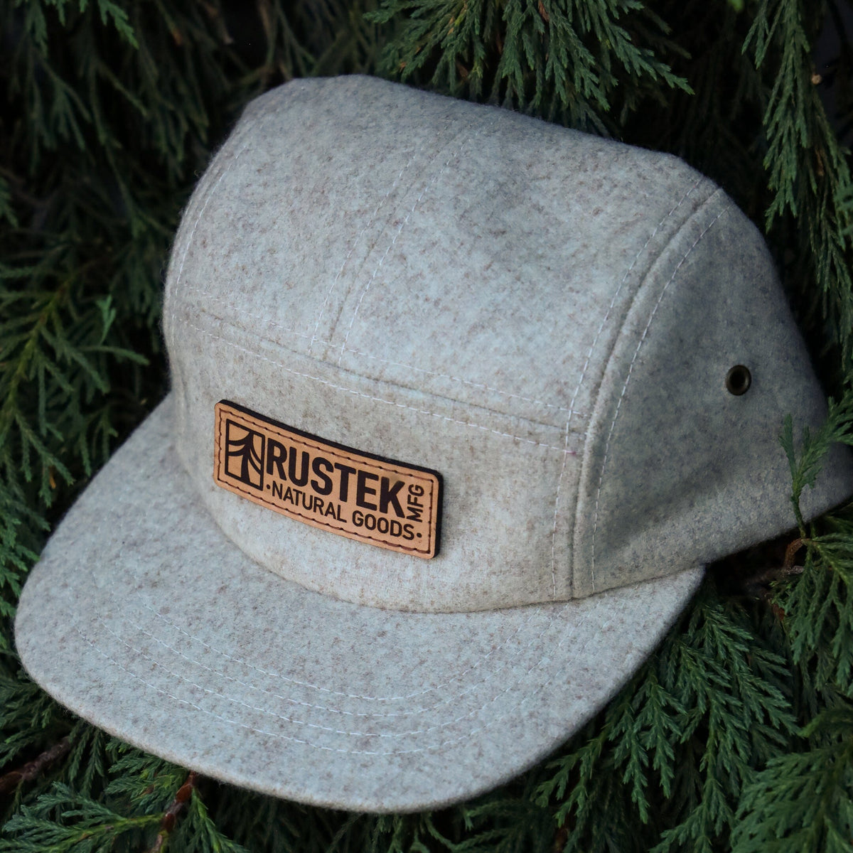 Rustek MFG 100% Wool Loden Camp Cap | Oatmeal