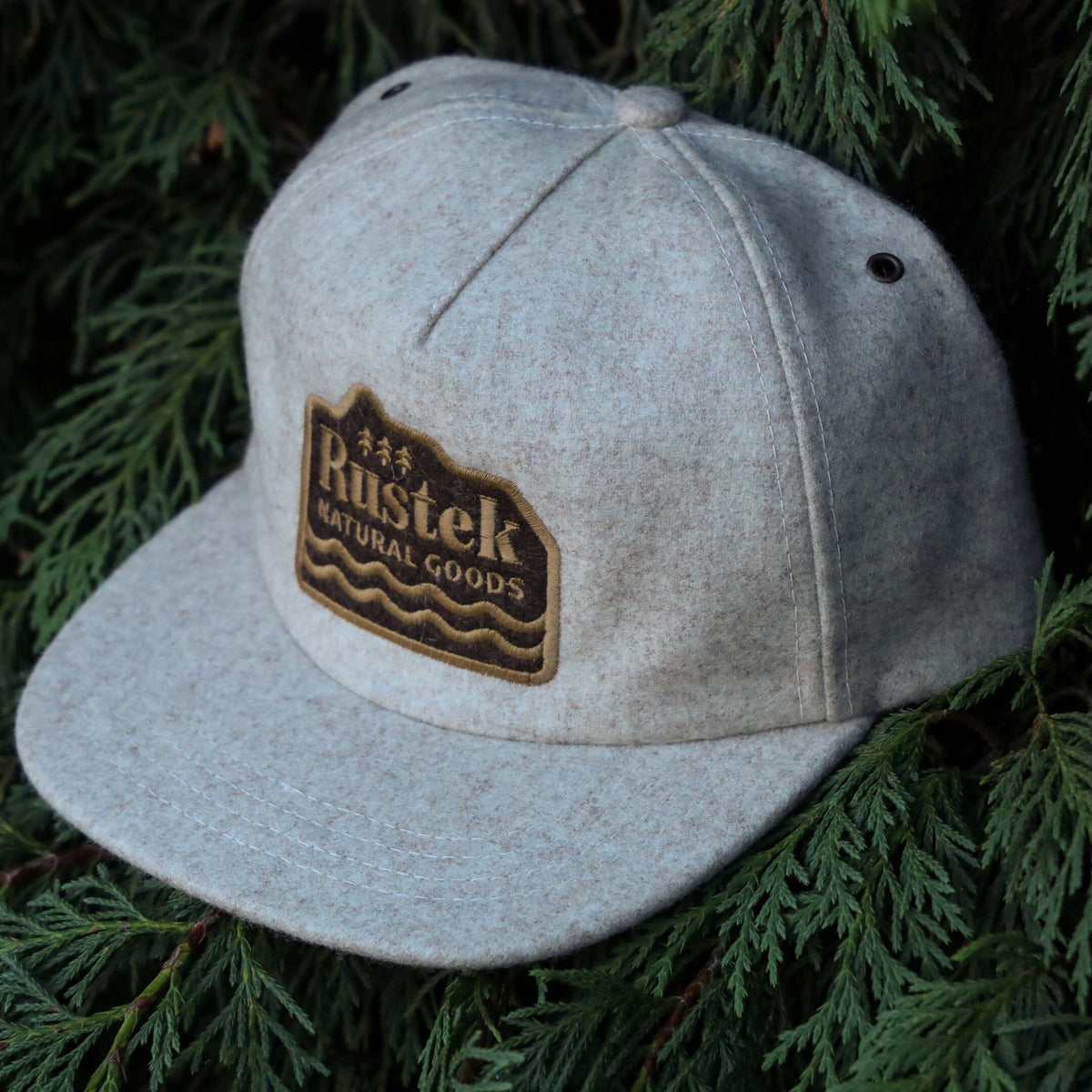 Rustek Natural Goods 100% Wool Loden Strapback | Oatmeal