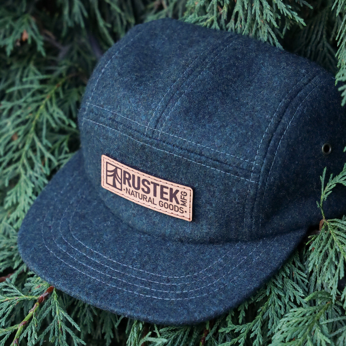 Rustek MFG 100% Wool Loden Camp Cap | Slate