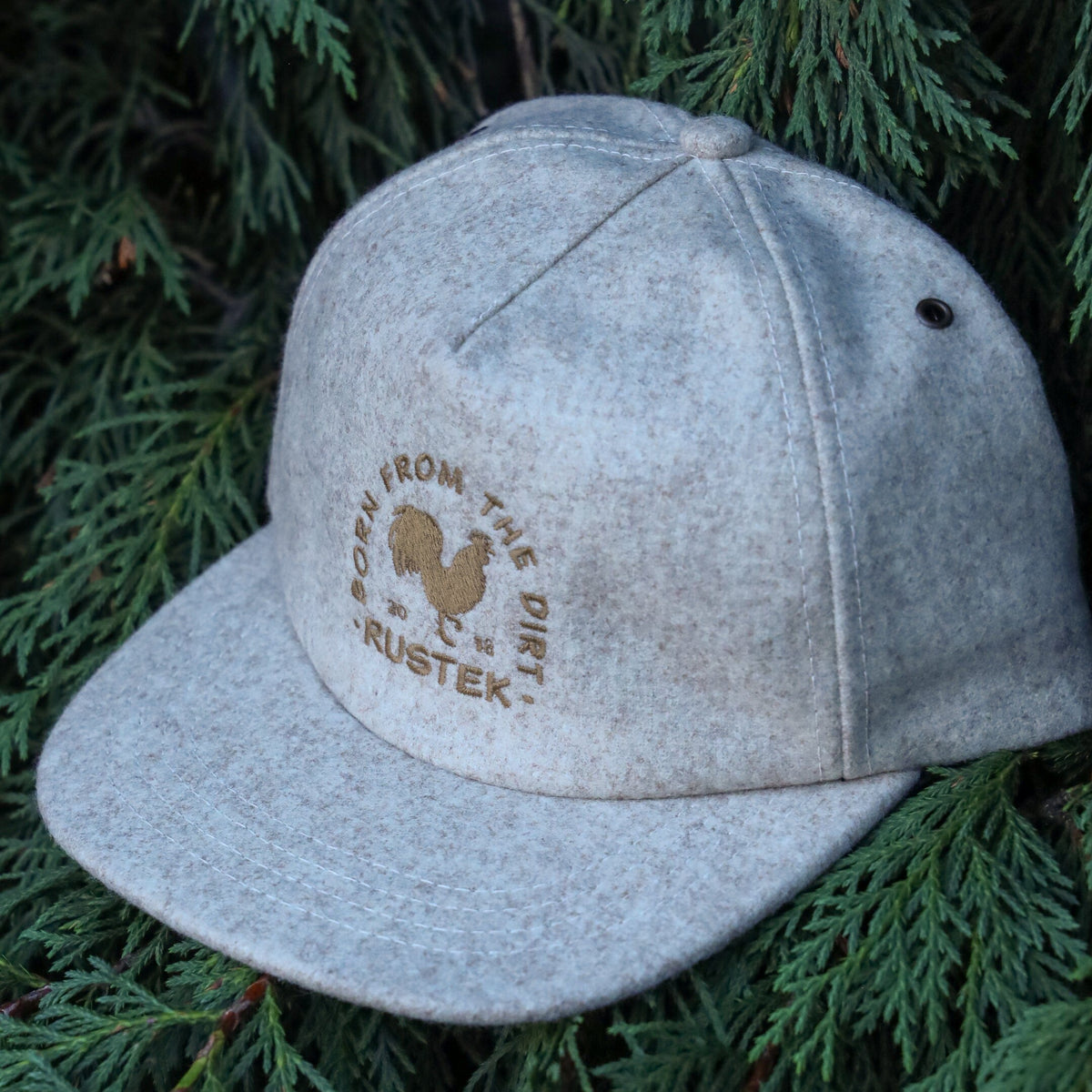 Rustek Farms 100% Wool Loden Strapback | Oatmeal