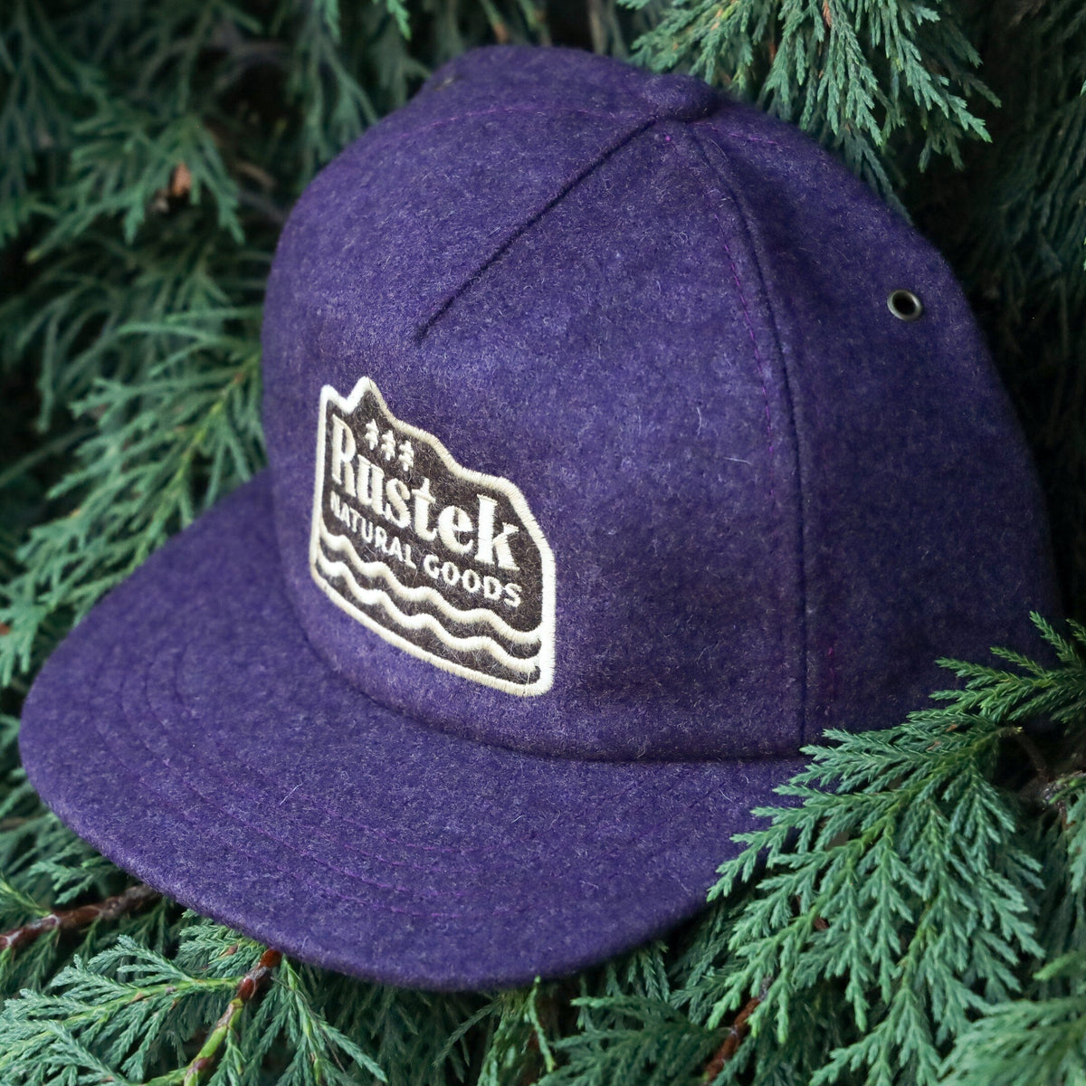 Rustek Natural Goods 100% Wool Loden Strapback | Mulberry