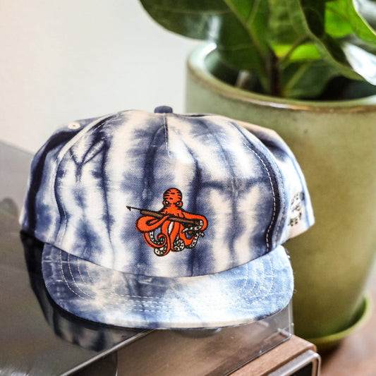Defend the Deep Shibori Octopus Strapback | Natural/Navy