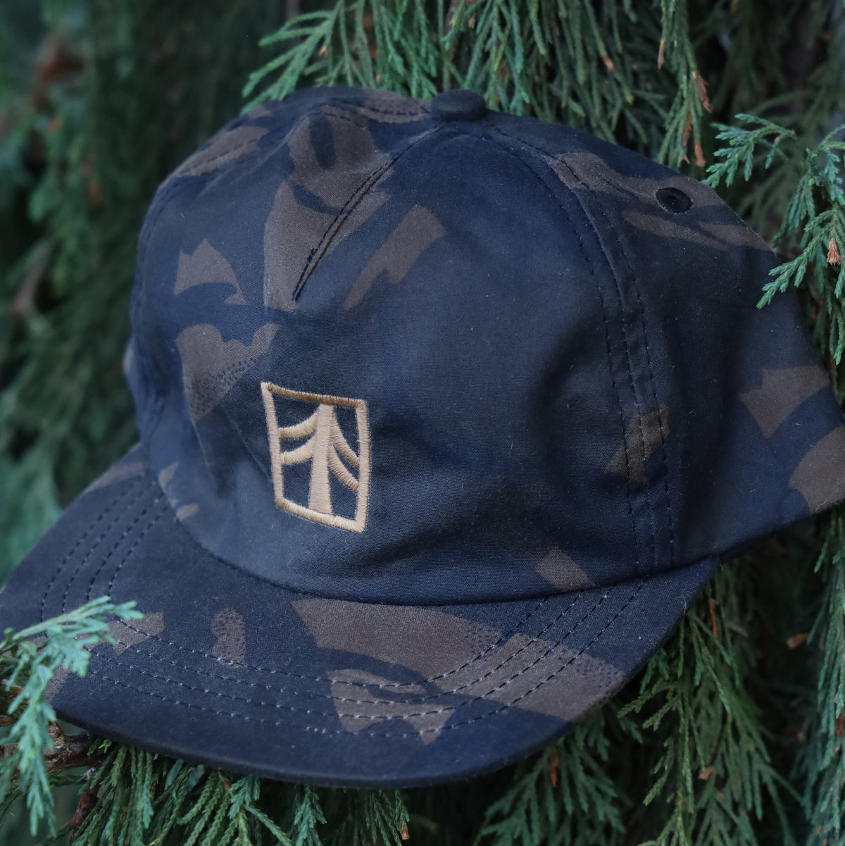 Rustek DryTek Waxed Canvas Strapback | Bark Camo