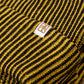 Rustek Recycled Cotton Stripe Beanie | Black/Yellow