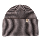 Rustek Recycled Cotton Stripe Beanie | Black/Lilac