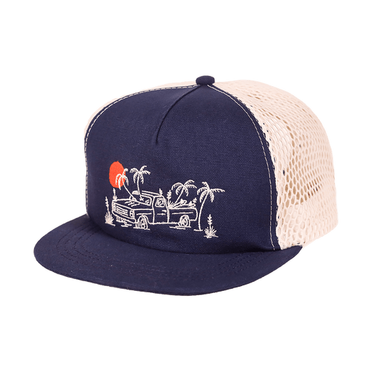 Long Haul 100% Organic Cotton Trucker Cap | Navy