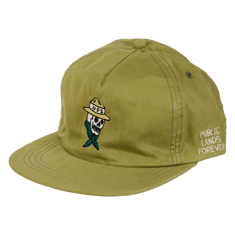 Public Lands Forever DryTek Waxed Herringbone Strapback | Seaweed