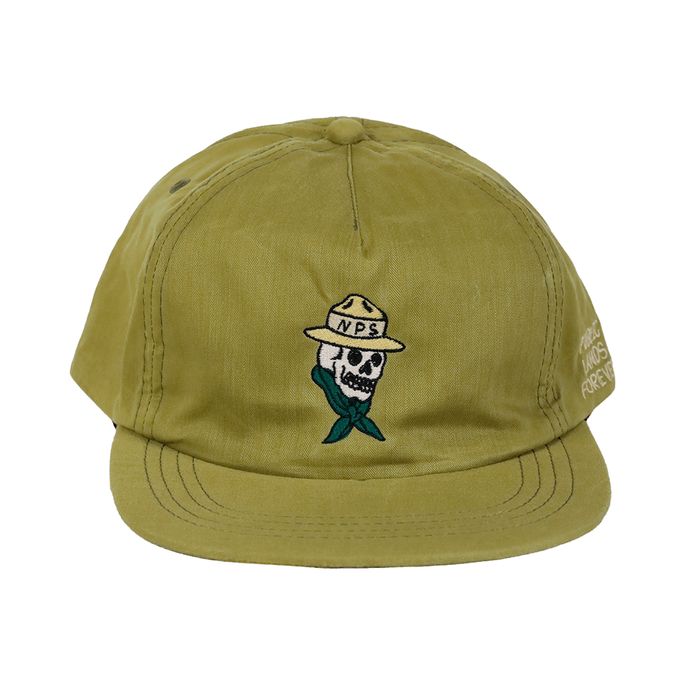 Public Lands Forever DryTek Waxed Herringbone Strapback | Seaweed