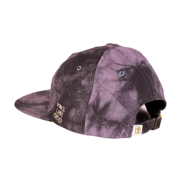 Public Lands Forever Shibori Strapback | Charcoal Purple/Black Public Lands Forever Shibori Strapback | Charcoal Purple/Black