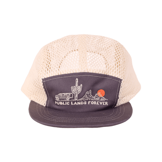 Public Lands Forever 100% Organic Cotton Trekker Cap | Gray