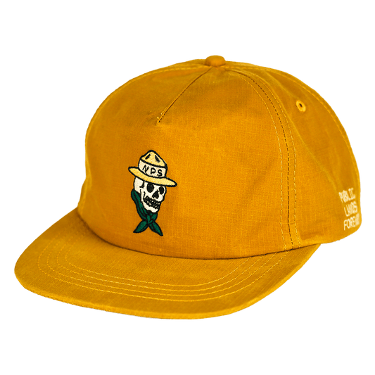 "Public Lands Forever" DryTek Waxed Ripstop Strapback | Mustard