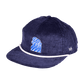 Double Overhead Corduroy Strapback | Blue
