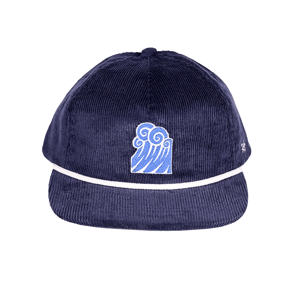 Double Overhead Corduroy Strapback | Blue