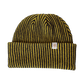 Rustek Recycled Cotton Stripe Beanie | Black/Yellow