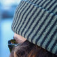 Rustek Recycled Cotton Beanie | Black/Olive Drab Stripe