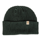 Rustek Recycled Cotton Stripe Beanie | Black/Juniper