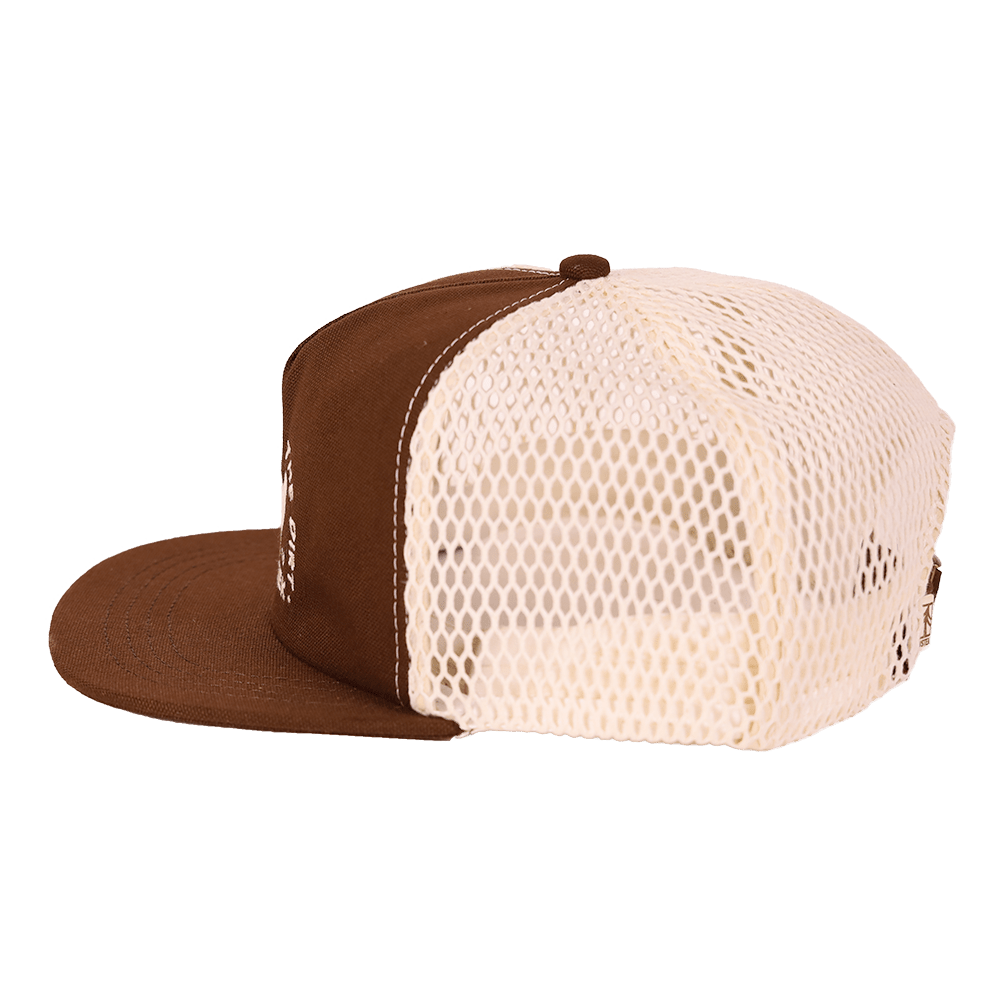 Rustek Farms 100% Organic Cotton Trucker Cap | Brown
