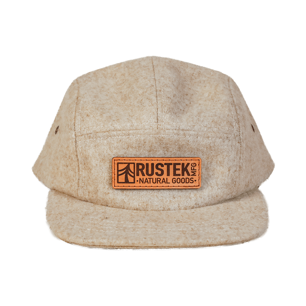 Rustek MFG 100% Wool Loden Camp Cap | Oatmeal