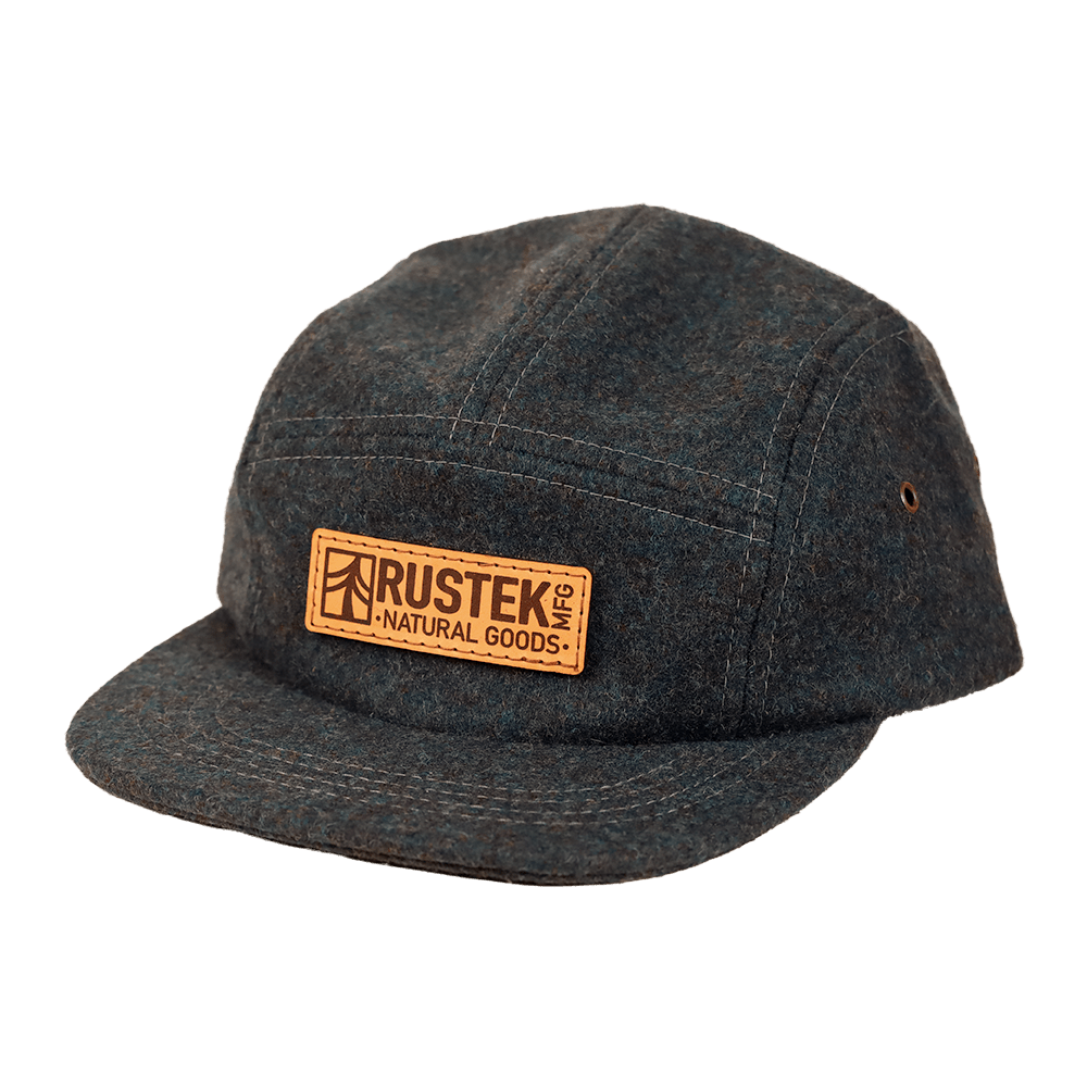 Rustek MFG 100% Wool Loden Camp Cap | Slate