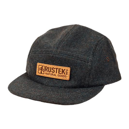 Rustek MFG 100% Wool Loden Camp Cap | Slate