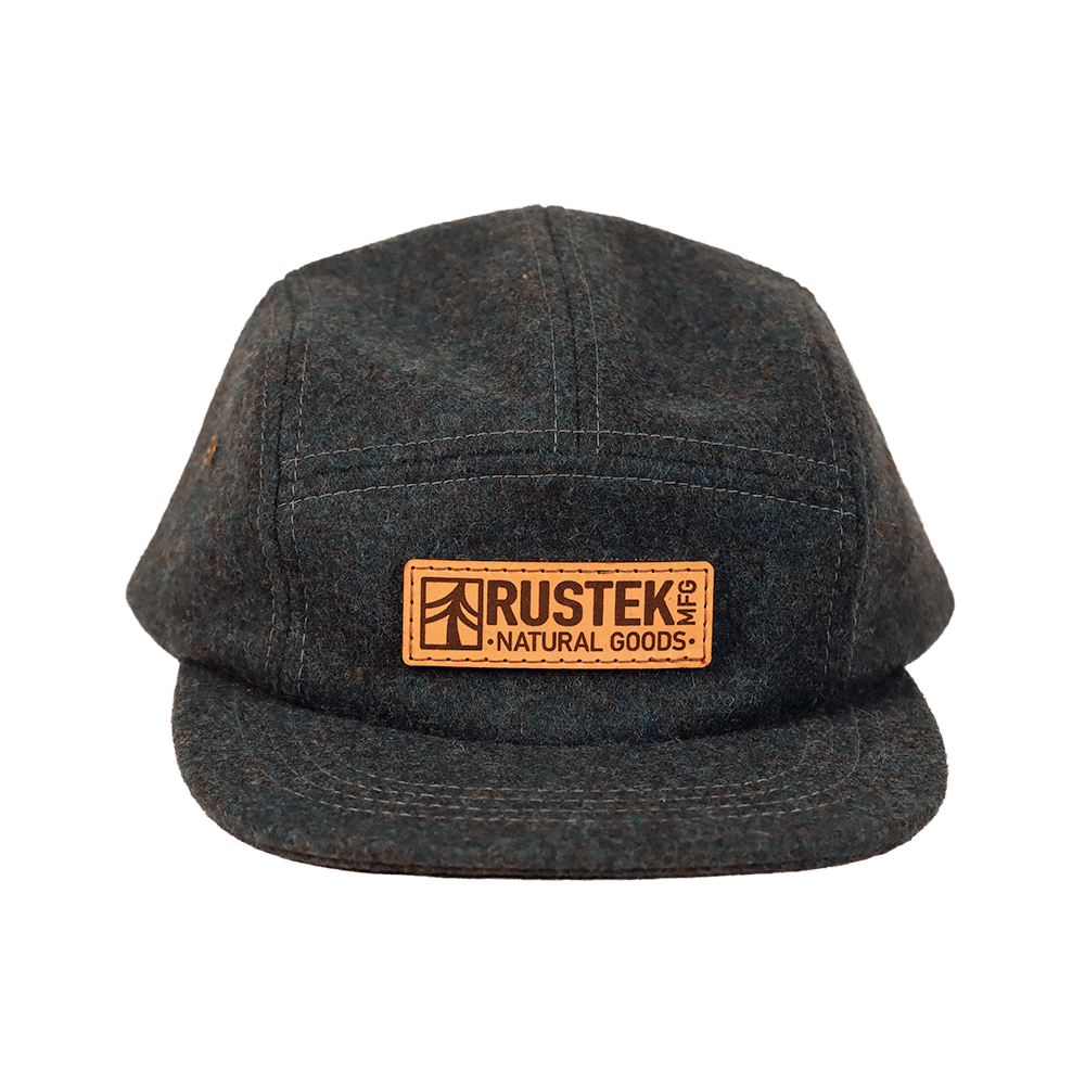 Rustek MFG 100% Wool Loden Camp Cap | Slate