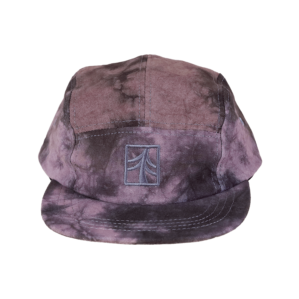 Rustek Shibori Camp Cap | Charcoal Purple/Black