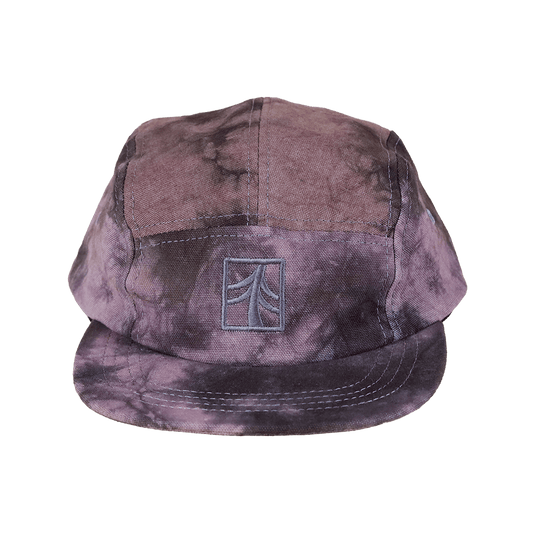 Rustek Shibori Camp Cap | Charcoal Purple/Black