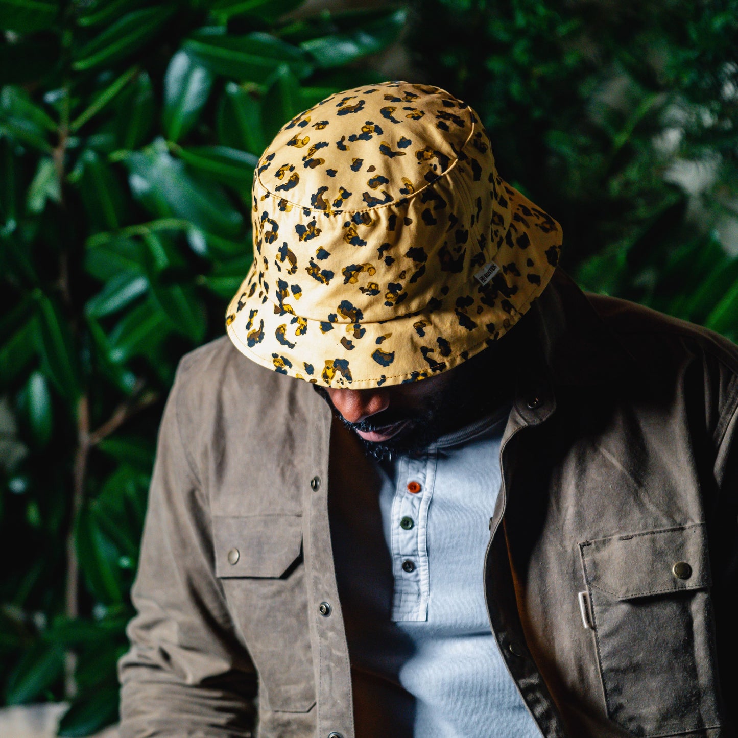 Rockaway DryTek Waxed Canvas Bucket Hat | Watercolor Cheetah
