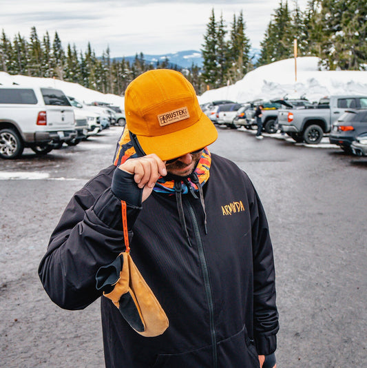 Canby Brushed Cotton Camp Cap | Orange