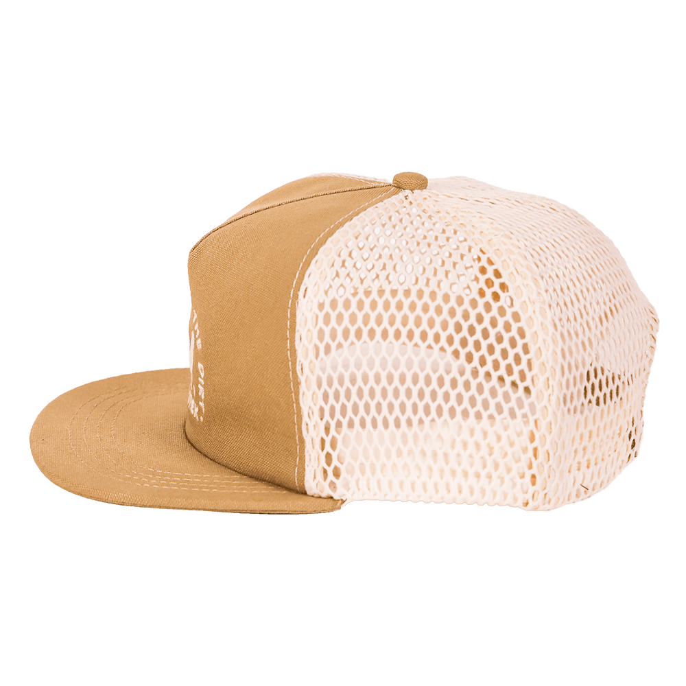 Rustek Farms 100% Organic Cotton Trucker Cap | Tan