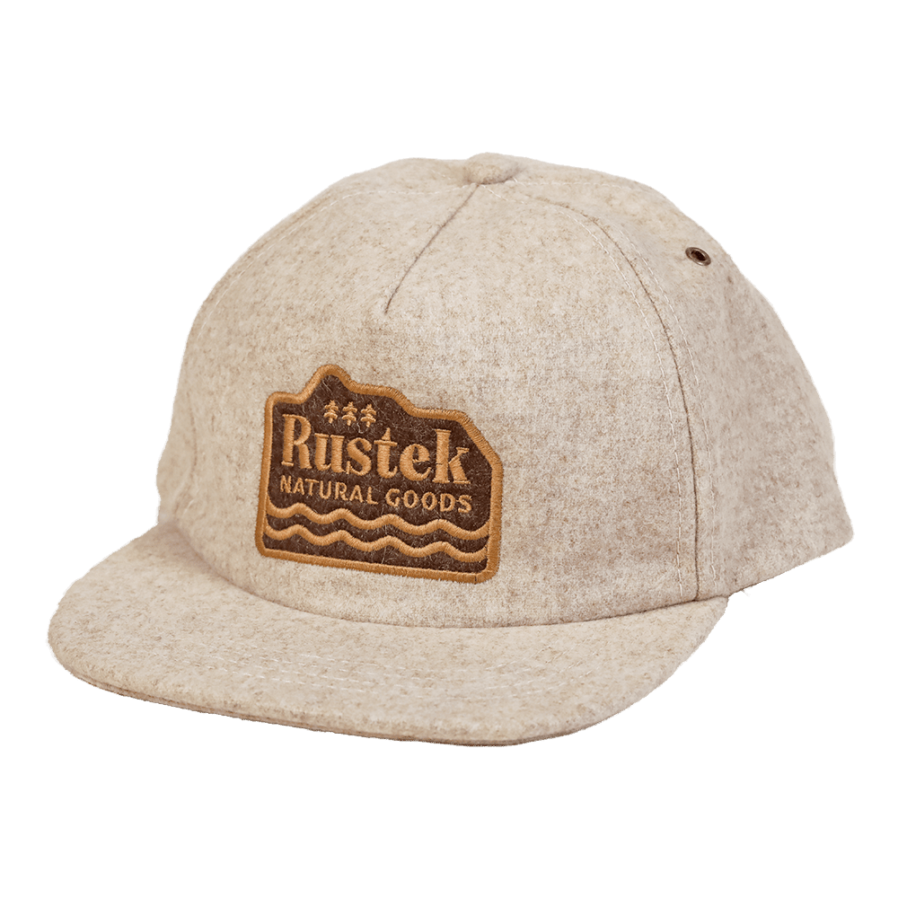 Rustek Natural Goods 100% Wool Loden Strapback | Oatmeal
