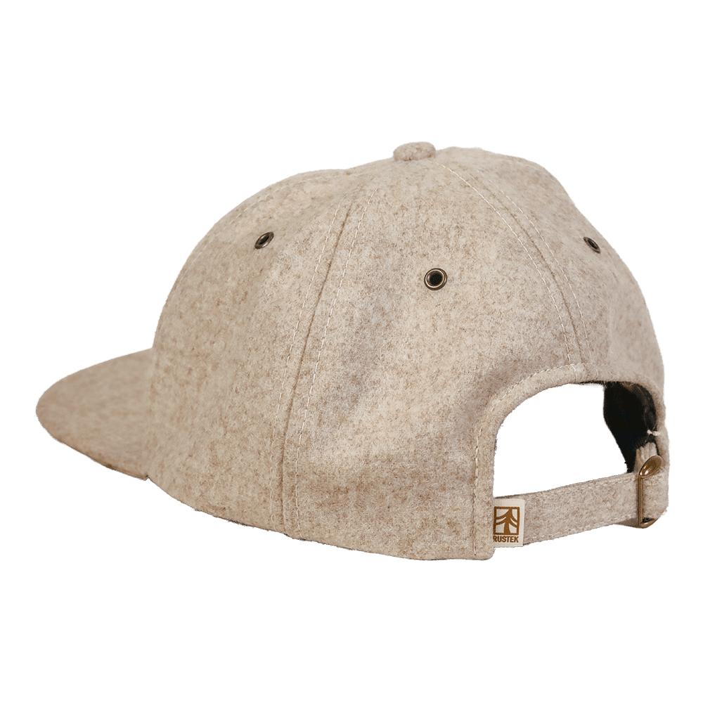 Rustek Natural Goods 100% Wool Loden Strapback | Oatmeal