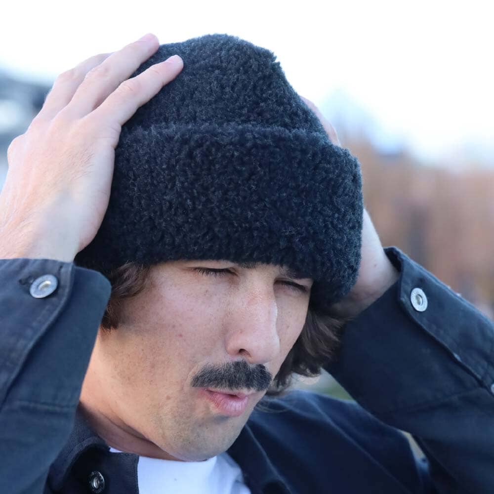 SherpTek V2 100% Merino Wool 'Sherpa' Beanie | Black – Rustek