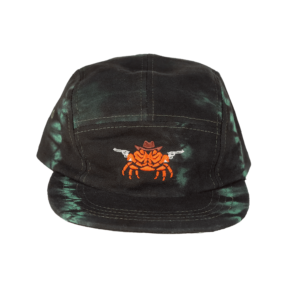 Crabby Defend the Deep Shibori Strapback | Green/Black