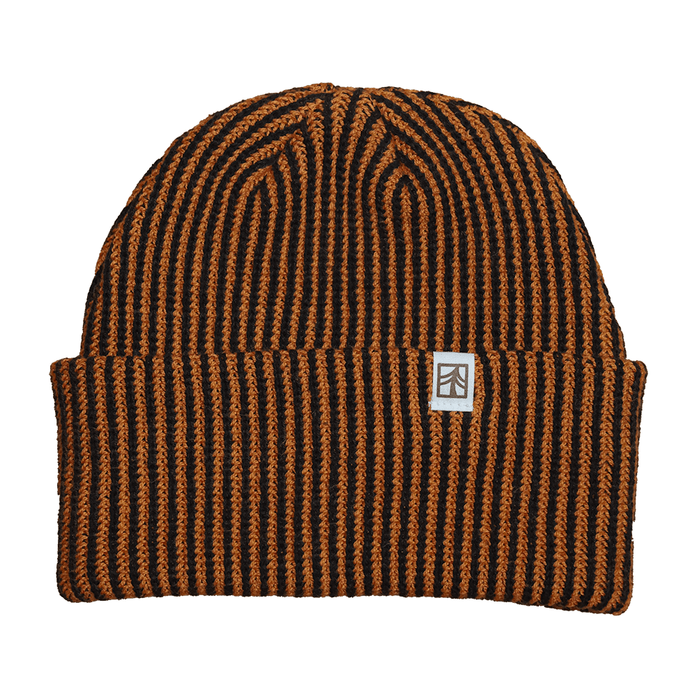 Rustek Recycled Cotton Stripe Beanie | Tiger Stripe