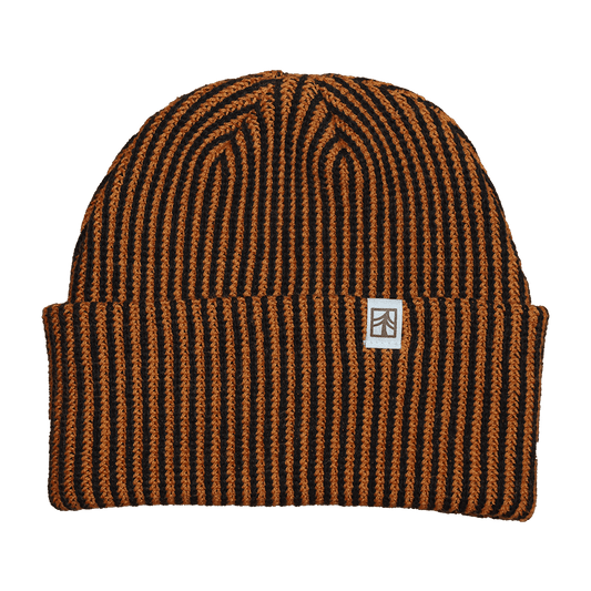 Rustek Recycled Cotton Stripe Beanie | Tiger Stripe