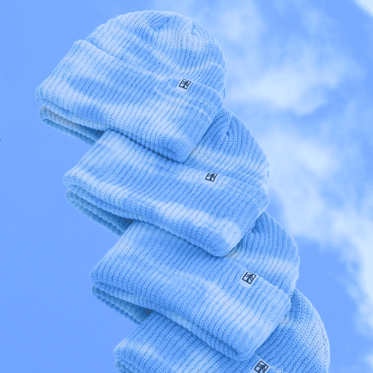 Rustek 100% Organic Cotton Beanie | Sky Tie Dye