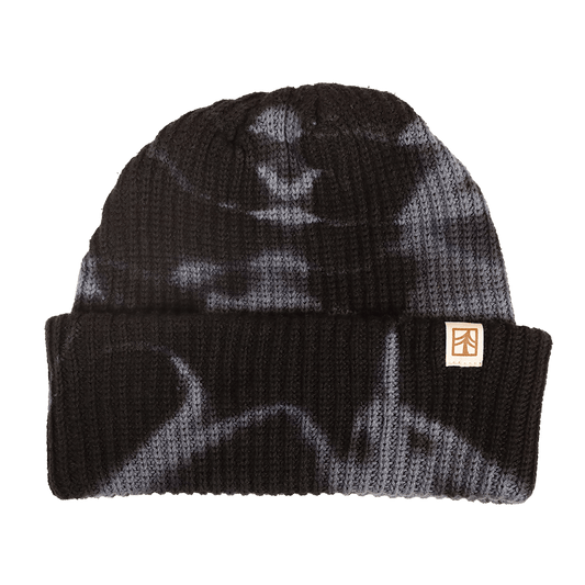 Rustek 100% Organic Cotton Beanie | Charcoal Tie Dye *** PRE-SALE SHIPS 12/11/25 ***