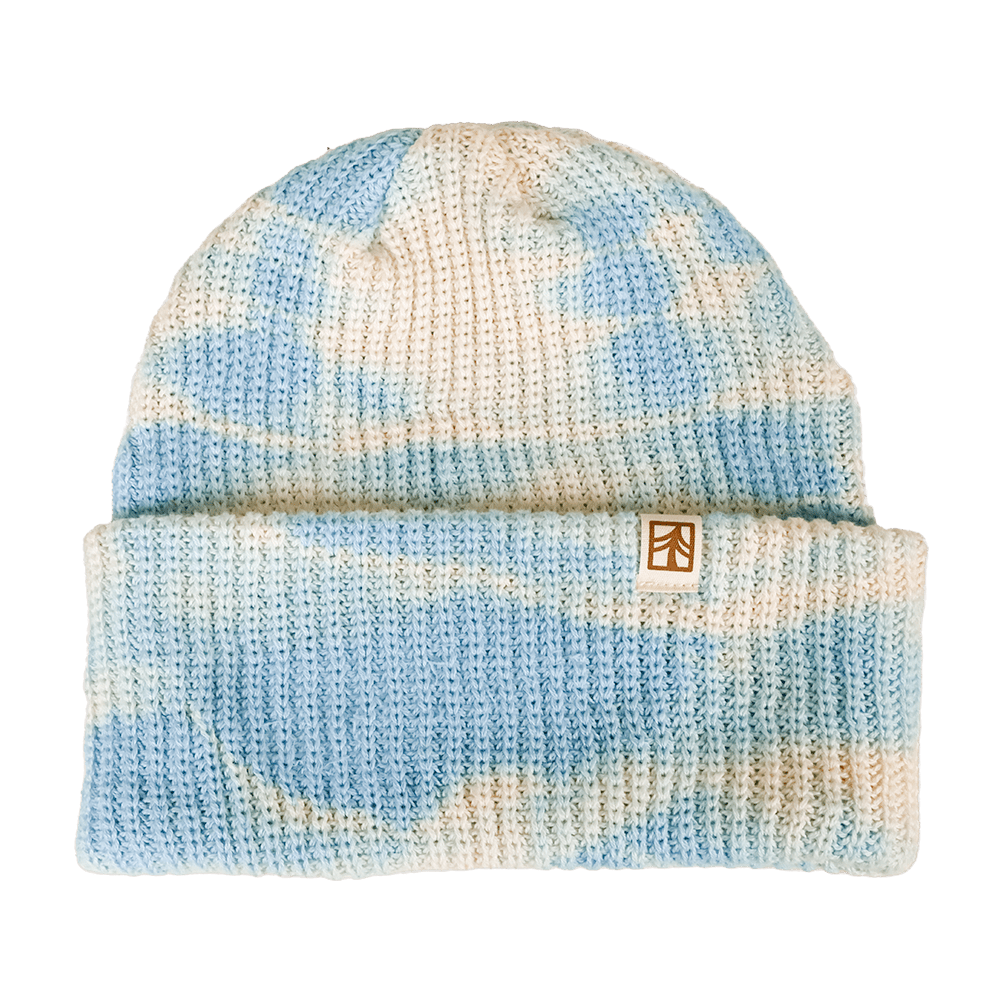 Rustek 100% Organic Cotton Beanie | Sky Tie Dye