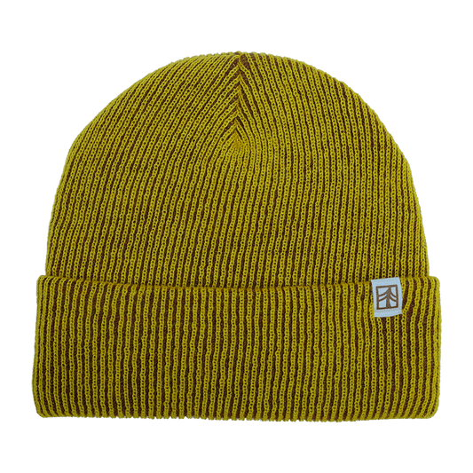 Rustek 100% Merino Wool Watch Cap | Yellow/Copper Stripe