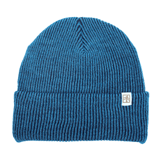 Rustek 100% Merino Wool Watch Cap | Ocean/Navy Stripe